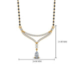 Load image into Gallery viewer, Pear-Drop-Diamond-Mangalsutra-Necklace