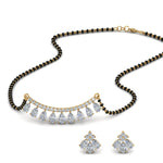 Load image into Gallery viewer, Peardrop-Diamond-Mangalsutra-Set