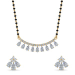 Load image into Gallery viewer, Peardrop-Diamond-Mangalsutra-Set