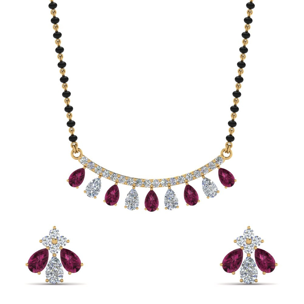 Peardrop-Diamond-Mangalsutra-Set-With-Pink-Sapphire