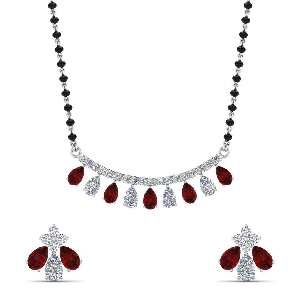 Peardrop-Diamond-Mangalsutra-Set-With-Ruby