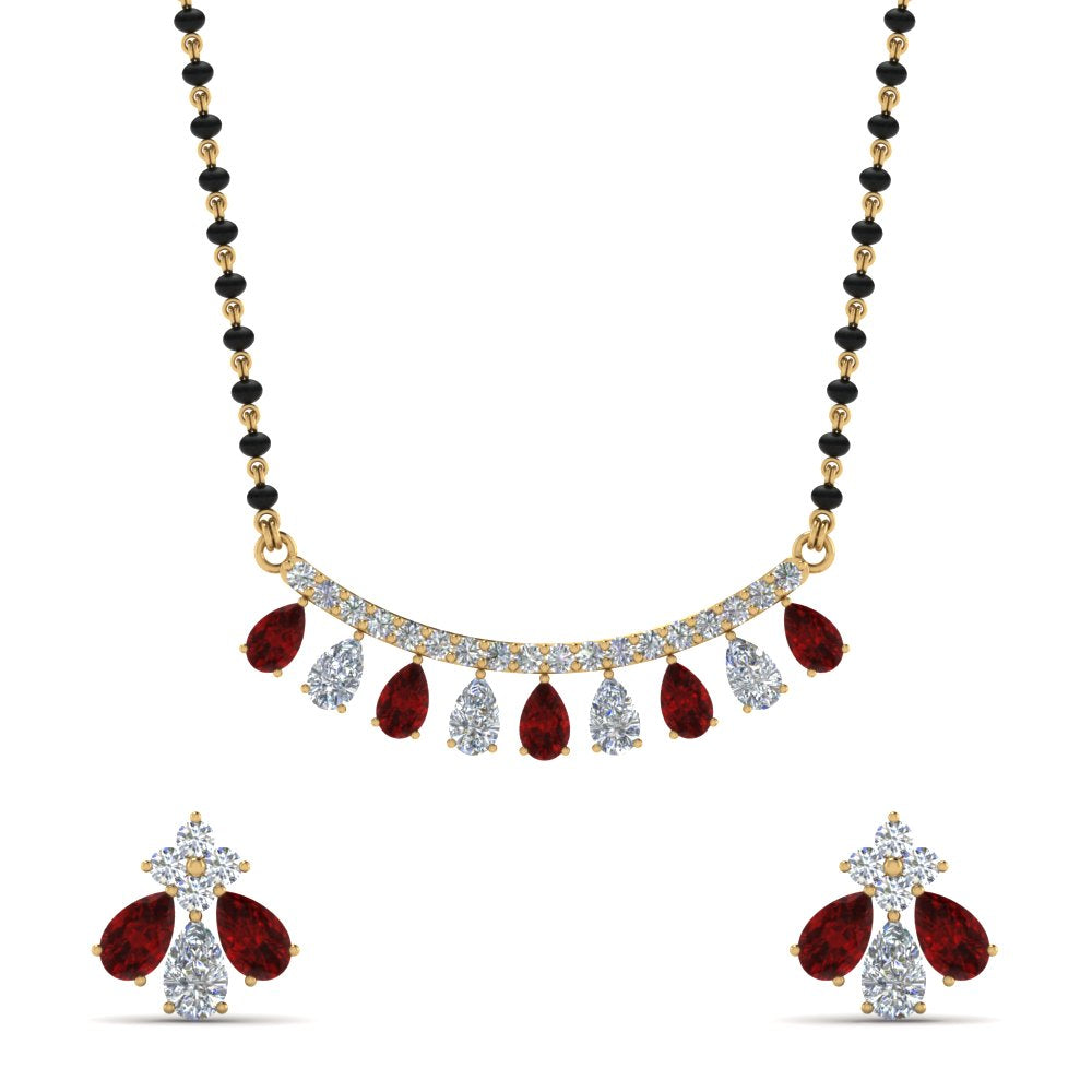 Peardrop-Diamond-Mangalsutra-Set-With-Ruby