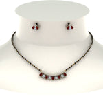 Load image into Gallery viewer, Peardrop-Diamond-Mangalsutra-Set-With-Ruby
