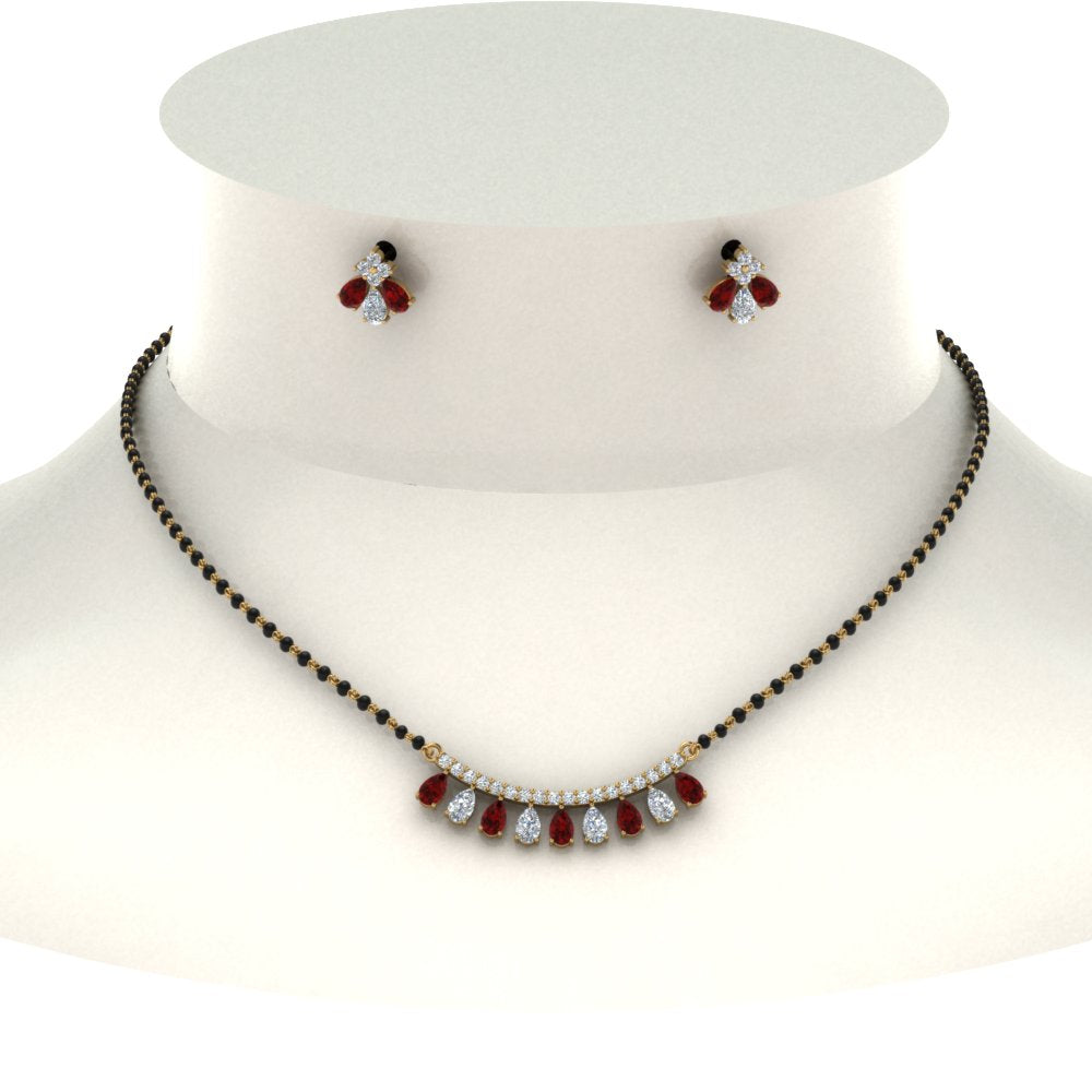 Peardrop-Diamond-Mangalsutra-Set-With-Ruby