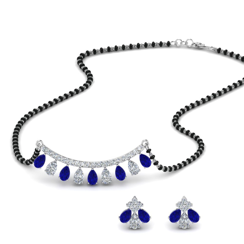 Peardrop-Diamond-Mangalsutra-Set-With-Sapphire