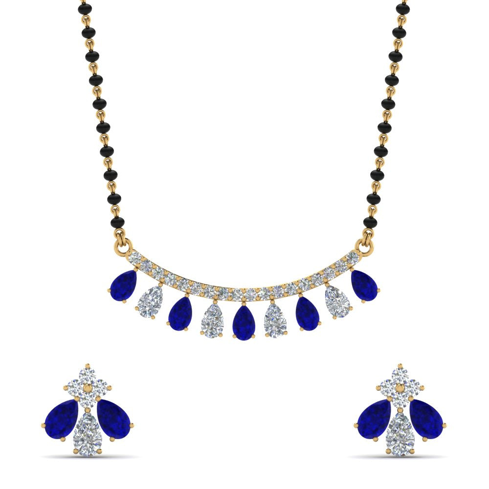 Peardrop-Diamond-Mangalsutra-Set-With-Sapphire