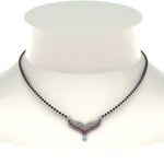 Load image into Gallery viewer, Pink-Sapphire-Filigree-Tanmaniya-Mangalsutra