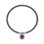 Load image into Gallery viewer, Pink Sapphire Halo Drop Mangalsutra Bracelet