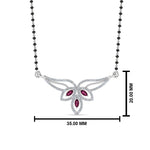 Load image into Gallery viewer, Pink-Sapphire-Petal-Mangalsutra-Pendant