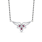 Load image into Gallery viewer, Pink-Sapphire-Petal-Mangalsutra-Pendant