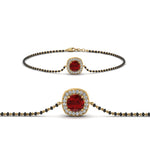 Load image into Gallery viewer, Ruby Bracelet Mangalsutra With Black Beads