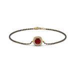 Load image into Gallery viewer, Ruby Bracelet Mangalsutra With Black Beads