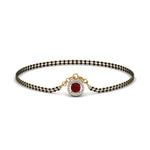 Load image into Gallery viewer, Ruby Halo Drop Mangalsutra Bracelet