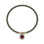 Load image into Gallery viewer, Ruby Halo Drop Mangalsutra Bracelet