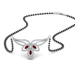Load image into Gallery viewer, Ruby-Petal-Mangalsutra-Pendant