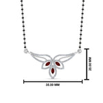 Load image into Gallery viewer, Ruby-Petal-Mangalsutra-Pendant
