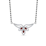 Load image into Gallery viewer, Ruby-Petal-Mangalsutra-Pendant