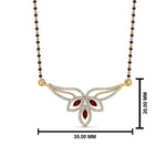 Load image into Gallery viewer, Ruby-Petal-Mangalsutra-Pendant