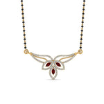 Load image into Gallery viewer, Ruby-Petal-Mangalsutra-Pendant