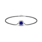 Load image into Gallery viewer, Sapphire Bracelet Mangalsutra With Black Beads