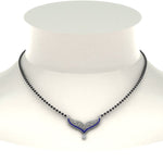 Load image into Gallery viewer, Sapphire-Filigree-Tanmaniya-Mangalsutra