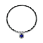 Load image into Gallery viewer, Blue Sapphire Halo Drop Mangalsutra Bracelet