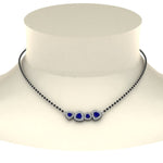 Load image into Gallery viewer, Sapphire Heart Halo Mangalsutra