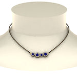 Load image into Gallery viewer, Sapphire Heart Halo Mangalsutra