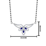 Load image into Gallery viewer, Sapphire-Petal-Mangalsutra-Pendant
