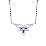 Load image into Gallery viewer, Sapphire-Petal-Mangalsutra-Pendant