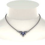 Load image into Gallery viewer, Sapphire-Petal-Mangalsutra-Pendant