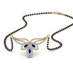Load image into Gallery viewer, Sapphire-Petal-Mangalsutra-Pendant