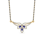 Load image into Gallery viewer, Sapphire-Petal-Mangalsutra-Pendant