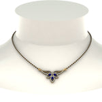 Load image into Gallery viewer, Sapphire-Petal-Mangalsutra-Pendant