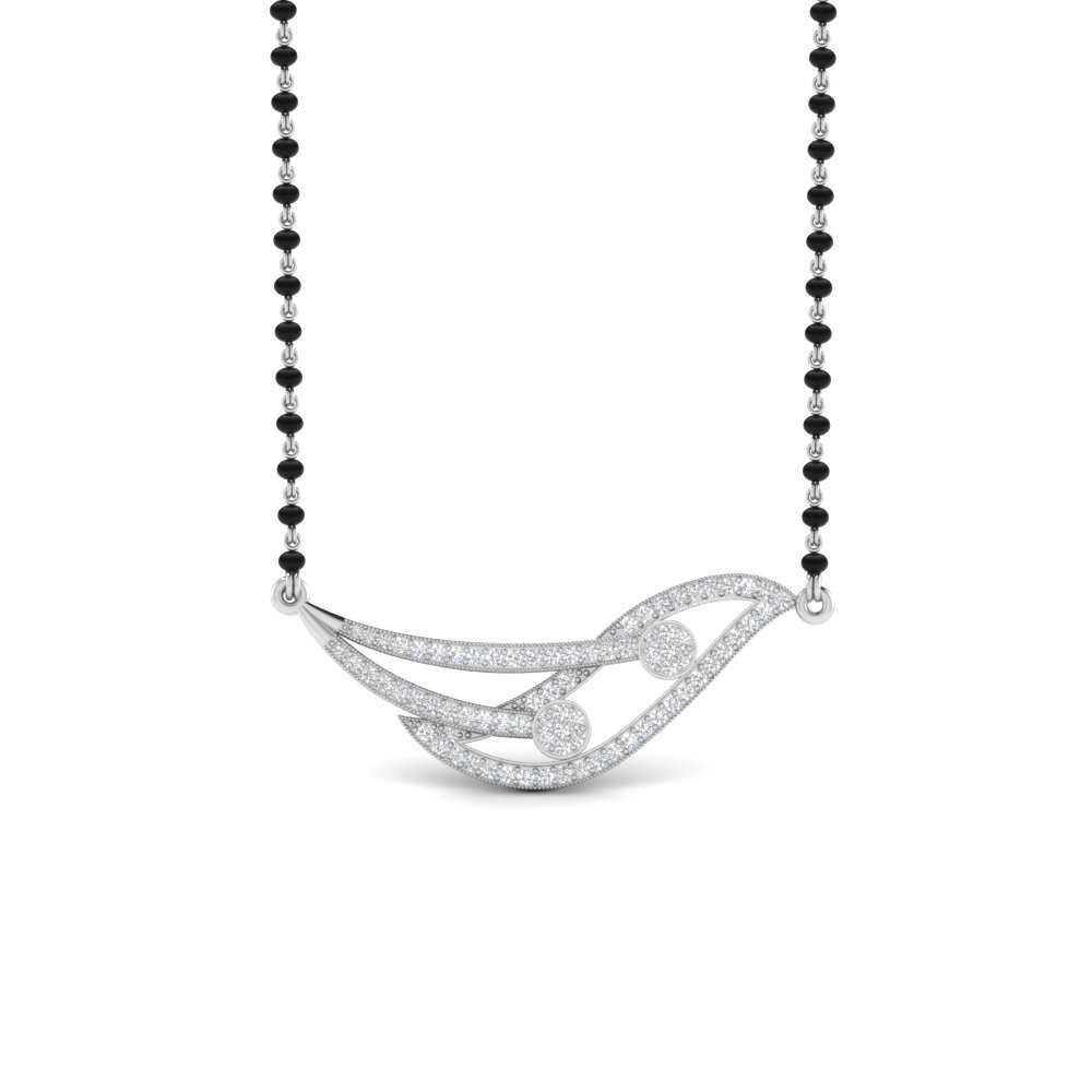 Simple-Diamond-Mangalsutra-With-Beads