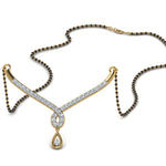 Load image into Gallery viewer, Simple-Diamond-Pendant-Mangalsutra