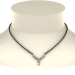 Load image into Gallery viewer, Small-Leaf-Diamond-Mangalsutra-Necklace
