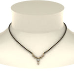 Load image into Gallery viewer, Small-Leaf-Diamond-Mangalsutra-Necklace