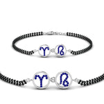 Load image into Gallery viewer, Sonam Mangalsutra Beads Blue Sapphire Bracelet
