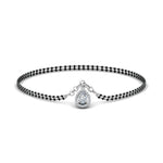 Load image into Gallery viewer, Teardrop Halo Diamond Bracelet Mangalsutra