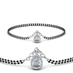 Load image into Gallery viewer, Teardrop Halo Diamond Bracelet Mangalsutra
