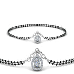 Load image into Gallery viewer, Teardrop Halo Diamond Bracelet Mangalsutra