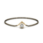 Load image into Gallery viewer, Teardrop Halo Diamond Bracelet Mangalsutra