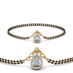 Load image into Gallery viewer, Teardrop Halo Diamond Bracelet Mangalsutra