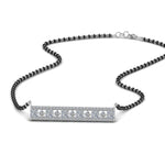 Load image into Gallery viewer, Three-Row-Bar-Diamond-Mangalsutra-Pendant