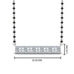 Load image into Gallery viewer, Three-Row-Bar-Diamond-Mangalsutra-Pendant