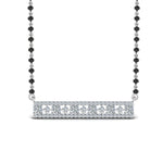 Load image into Gallery viewer, Three-Row-Bar-Diamond-Mangalsutra-Pendant
