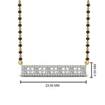 Load image into Gallery viewer, Three-Row-Bar-Diamond-Mangalsutra-Pendant