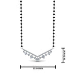 Load image into Gallery viewer, V Shaped Bar Diamond Mangalsutra