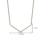 Load image into Gallery viewer, V-Shaped-Diamond-Mangalsutra